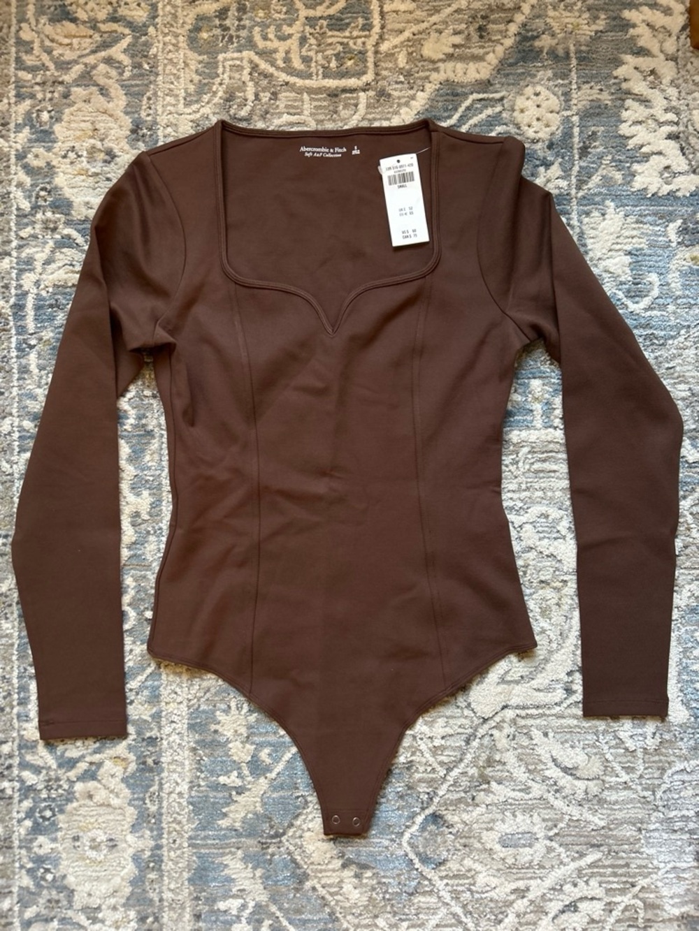 Abercrombie & Fitch Brown Long Sleeve Bodysuit NWT